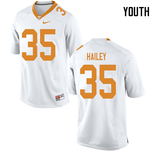 Youth #35 Ramsey Hailey Tennessee Volunteers College Football Jerseys Sale-White